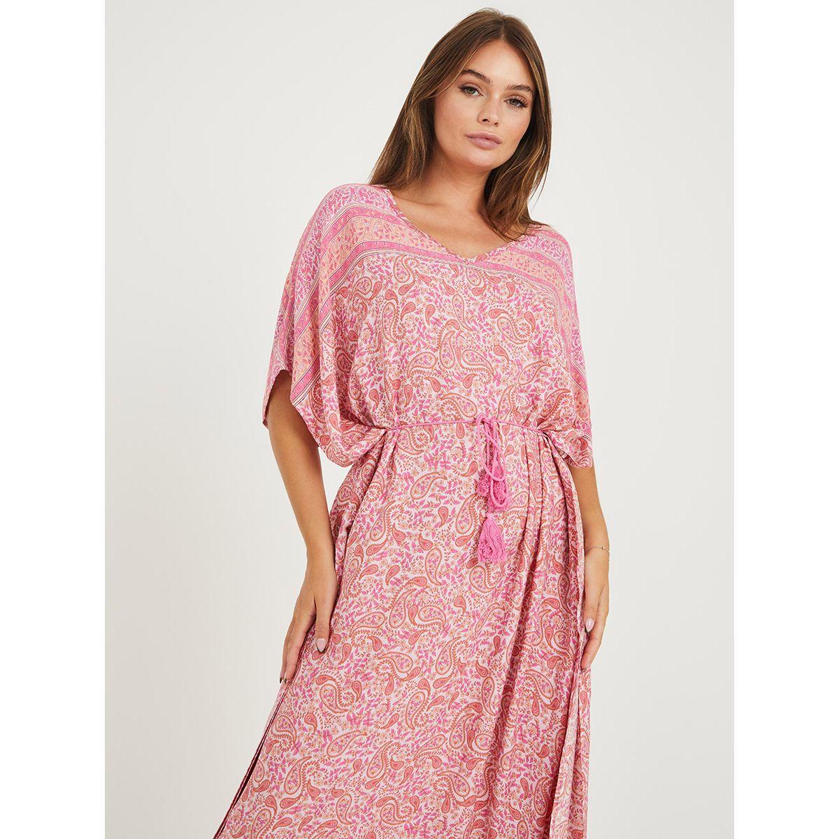 قميص نوم  طويل بنمط قفطان-women-clothing-nightwear-nighties-image-2