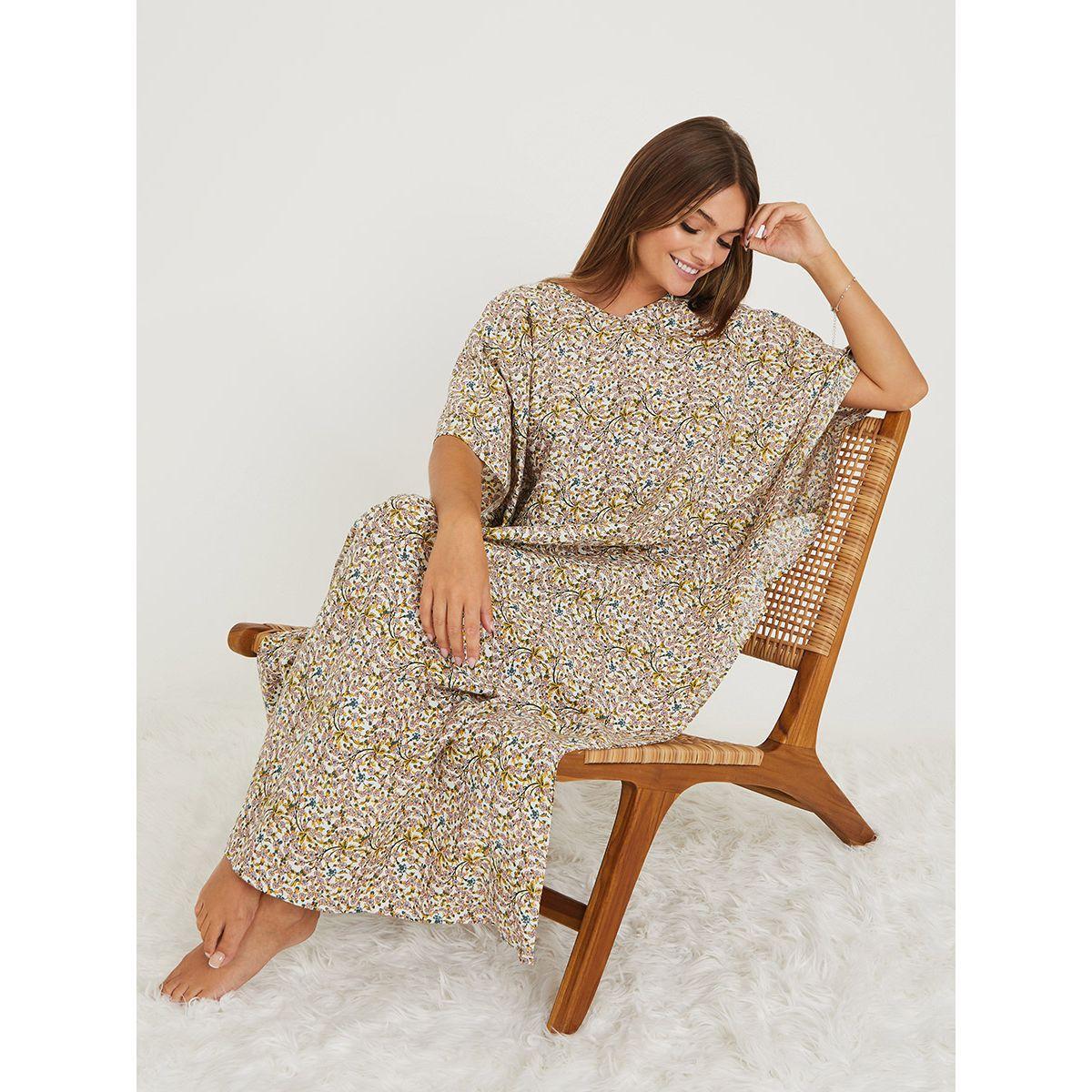 قميص نوم طويل مطبع بزهور-women-clothing-nightwear-nighties-image-2