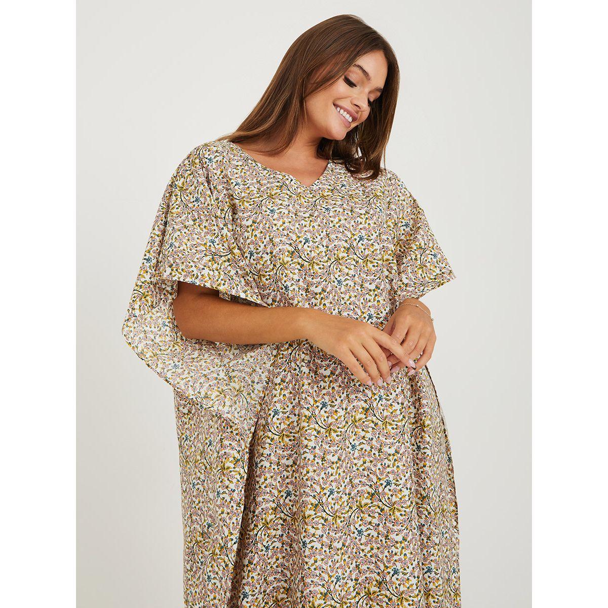 قميص نوم طويل مطبع بزهور-women-clothing-nightwear-nighties-image-3