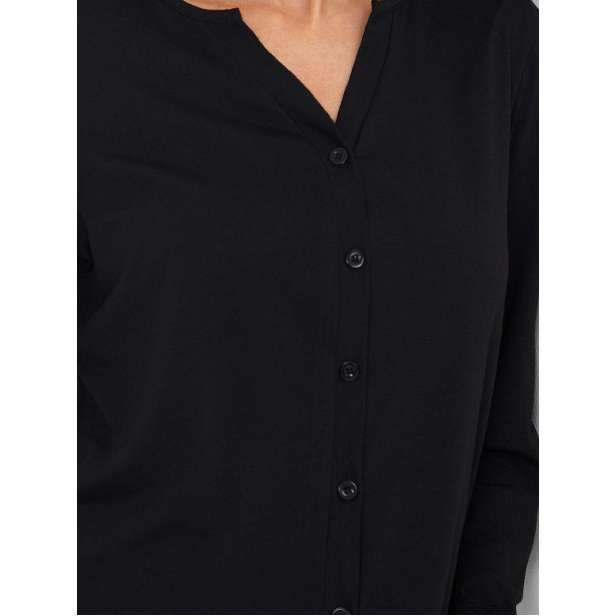 Styli Unwind Button Through Lace Insert Sleeve Top and Trouser Set-women-clothing-coordsets-image-4