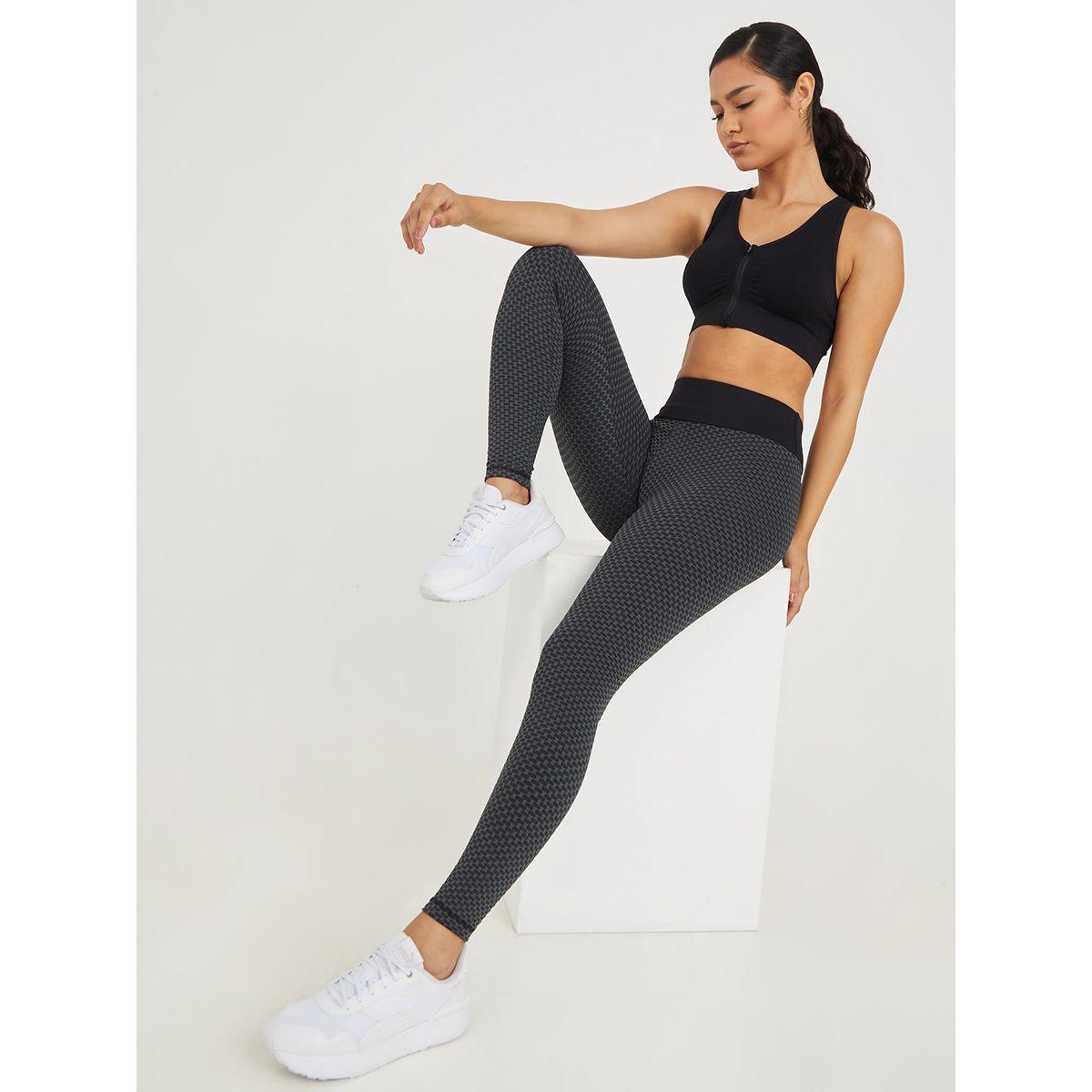 Buy Tie-dye Black White High Waist Yoga Pants Bubble Texture Leggings for  Women L Size Tummy Control Butt Lift at Amazon.in