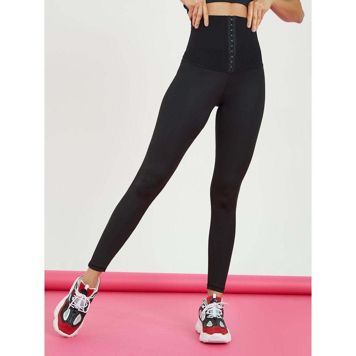 Styli Active Hook & Eye Detail Active Leggings-women-clothing-sportswearandactivewear-bottoms-image-1