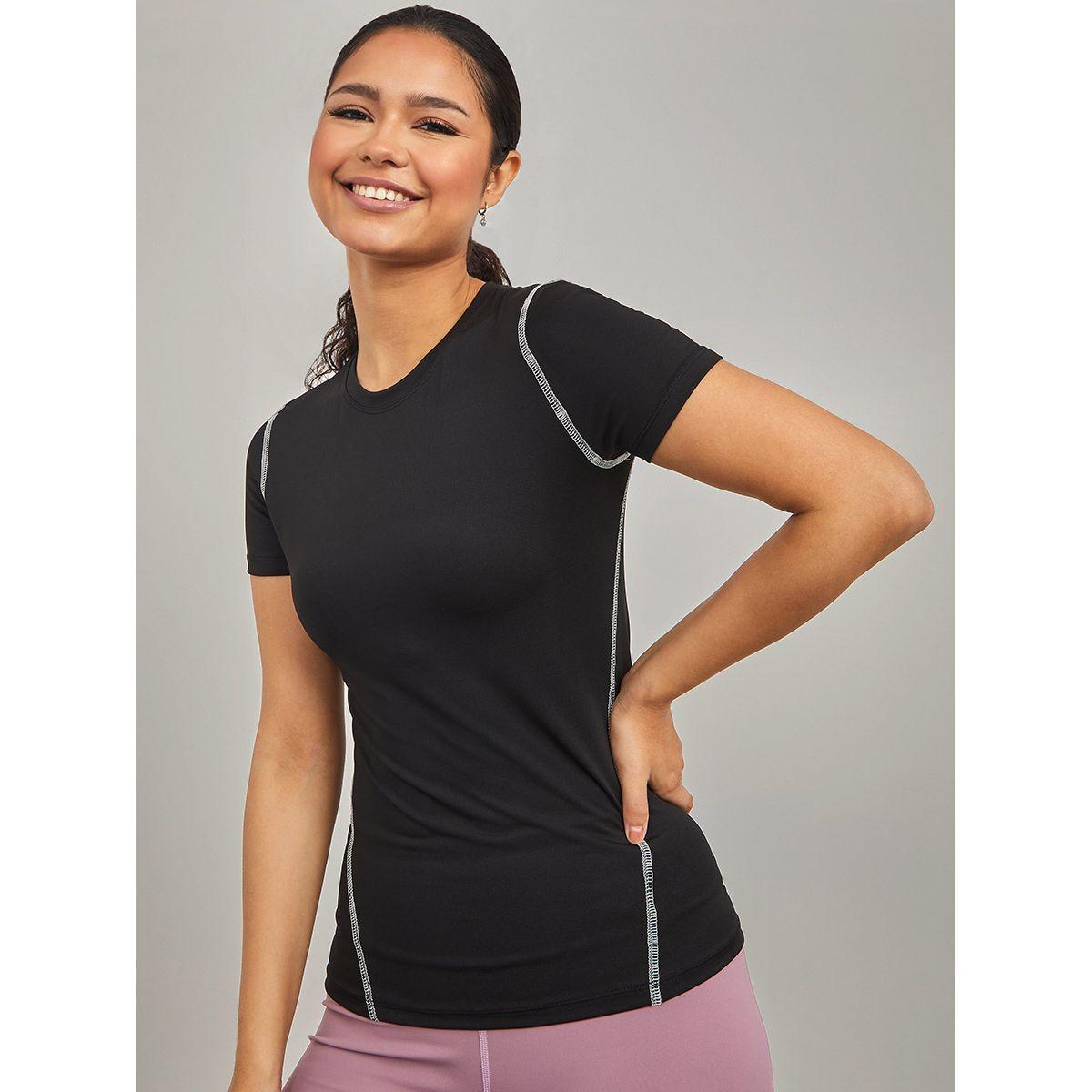 Styli Active Pack of 2 - Contrast Stitch Detail Active T-shirt-women-clothing-sportswearandactivewear-tshirtsandvests-image-2