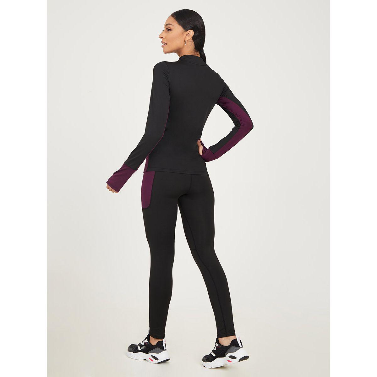 Styli Active Colorblock Half Zip Thumbhole Long Sleeves Top and Leggings Active Set-sports-women-clothing-trackpantsandtracksuits-image-6