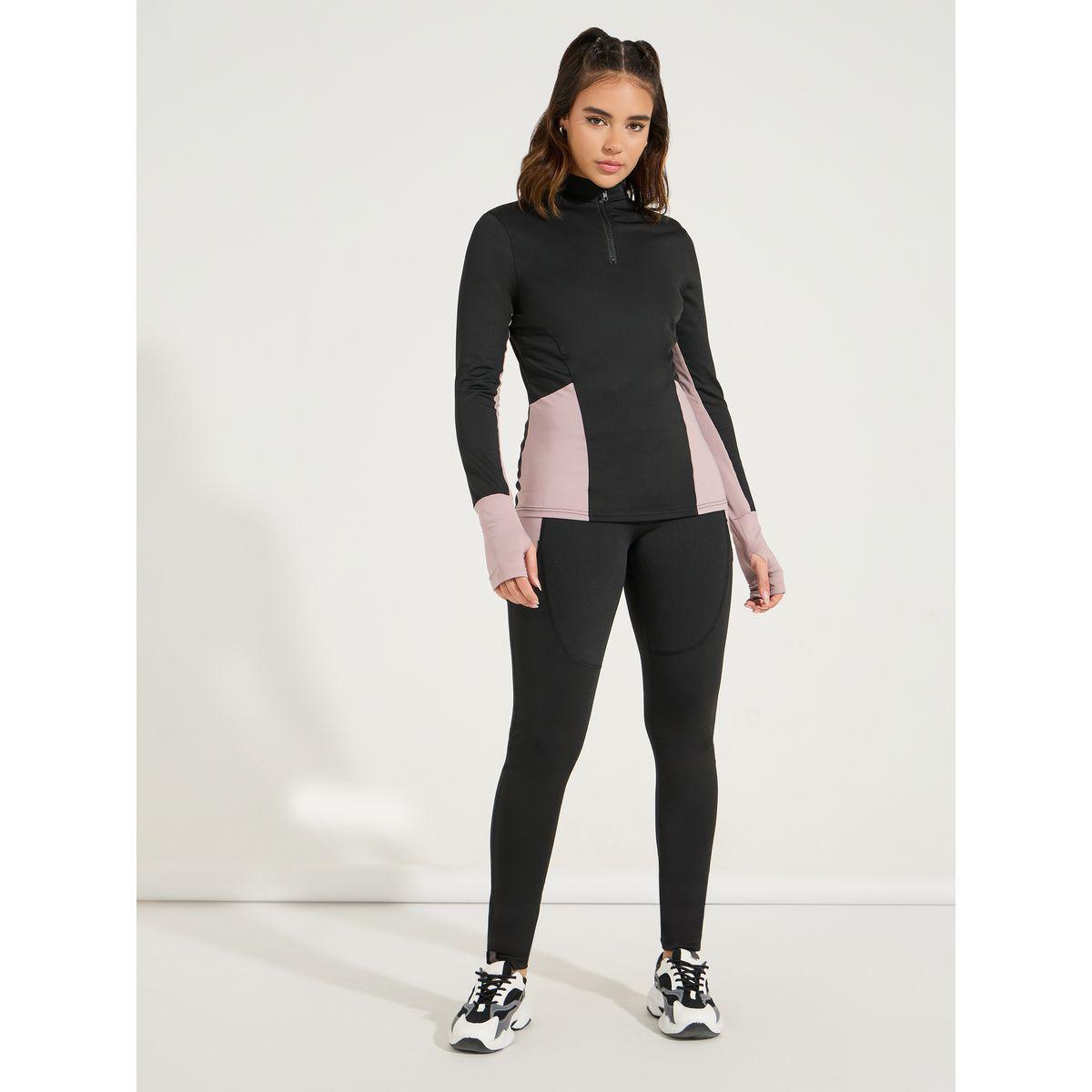 مجموعة من ليقنز مع بلوزة بنمط كتل الالوان-women-clothing-sportswearandactivewear-trackpantsandtracksuits-image-2