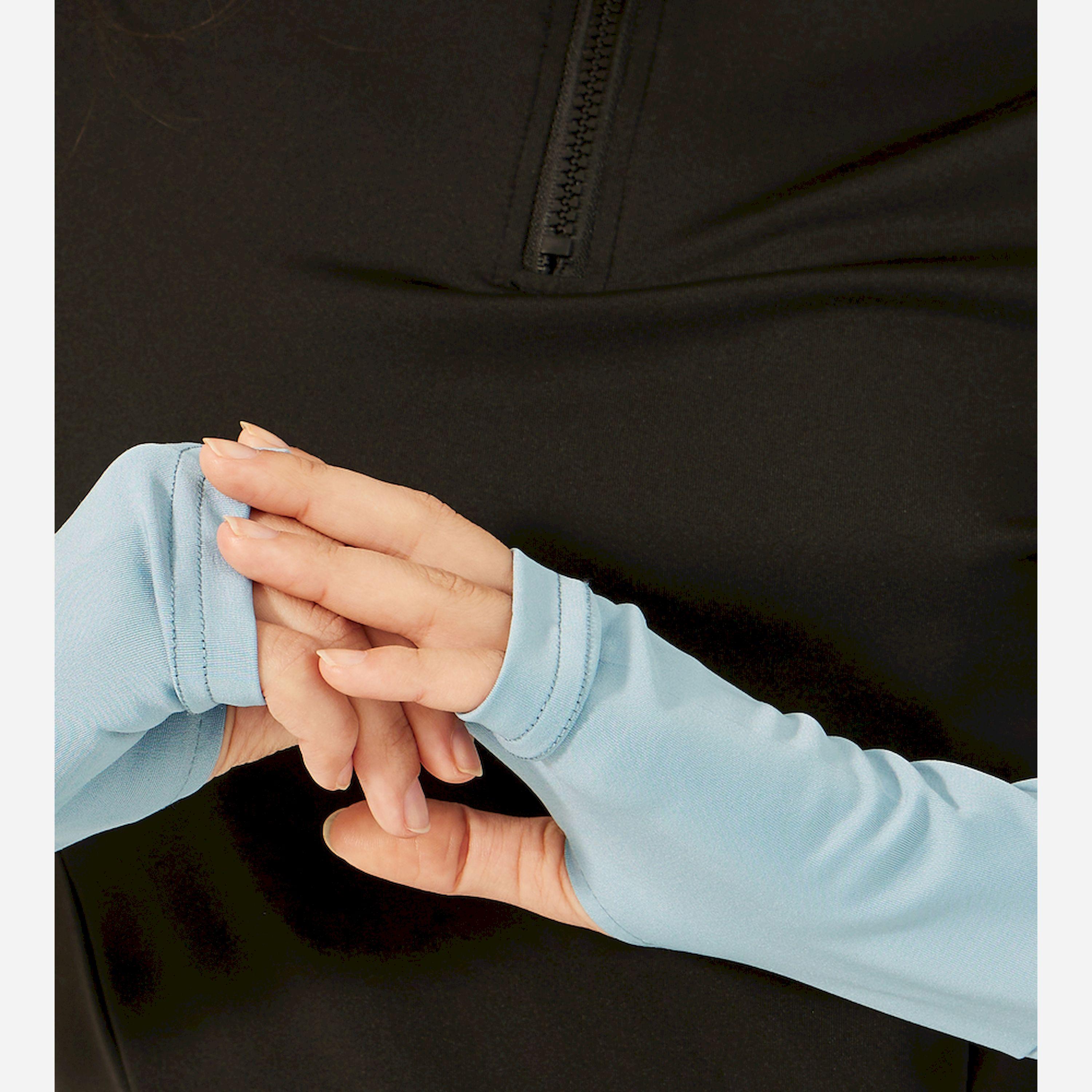 Styli Active Colorblock Half Zip Thumbhole LS Top And Legging Active Set-women-clothing-sportswearandactivewear-trackpantsandtracksuits-image-3