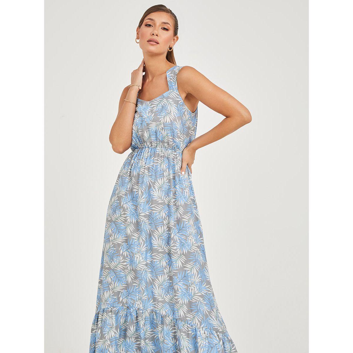Styli Sleeveless Floral Print A-Line Maxi Dress-women-clothing-dresses-image-2