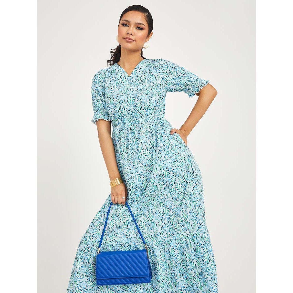 فستان طويل باكمام قصيرة-women-clothing-dresses-image-2