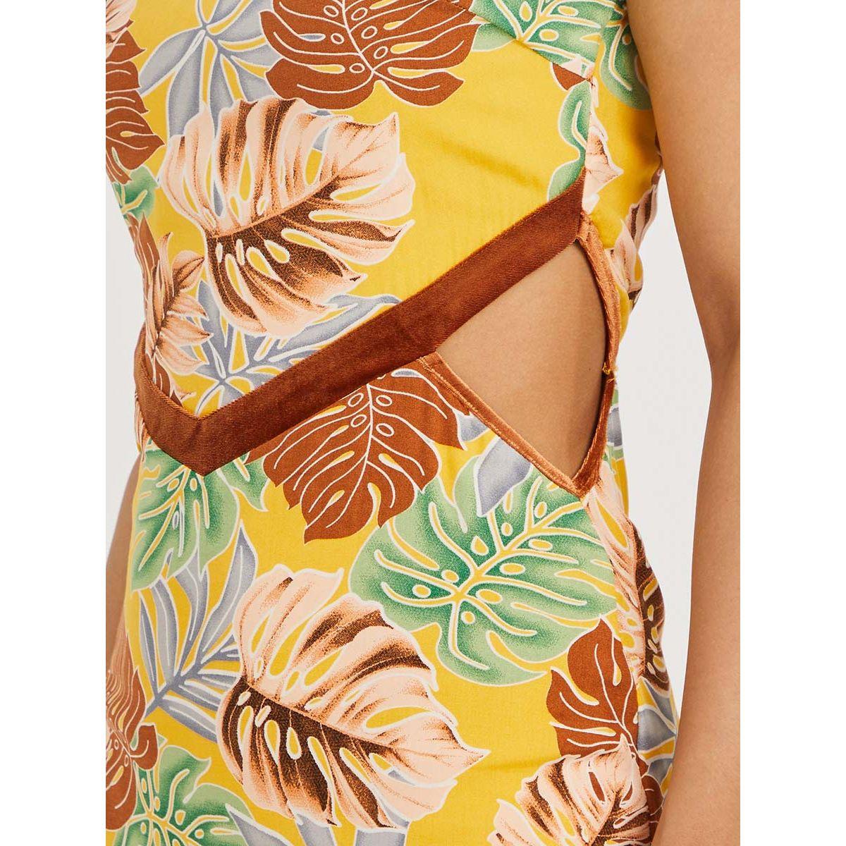 Styli Sleeveless Floral Print Maxi Dress with Cut-Out Waist-women-clothing-dresses-image-3