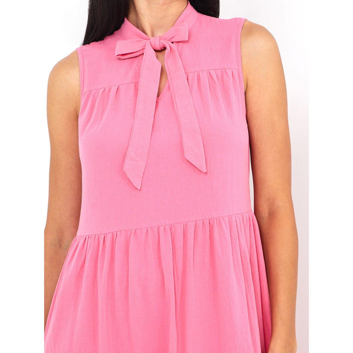 Styli Sleeveless Tie-Up Neck Tiered Maxi Dress-women-clothing-dresses-image-3