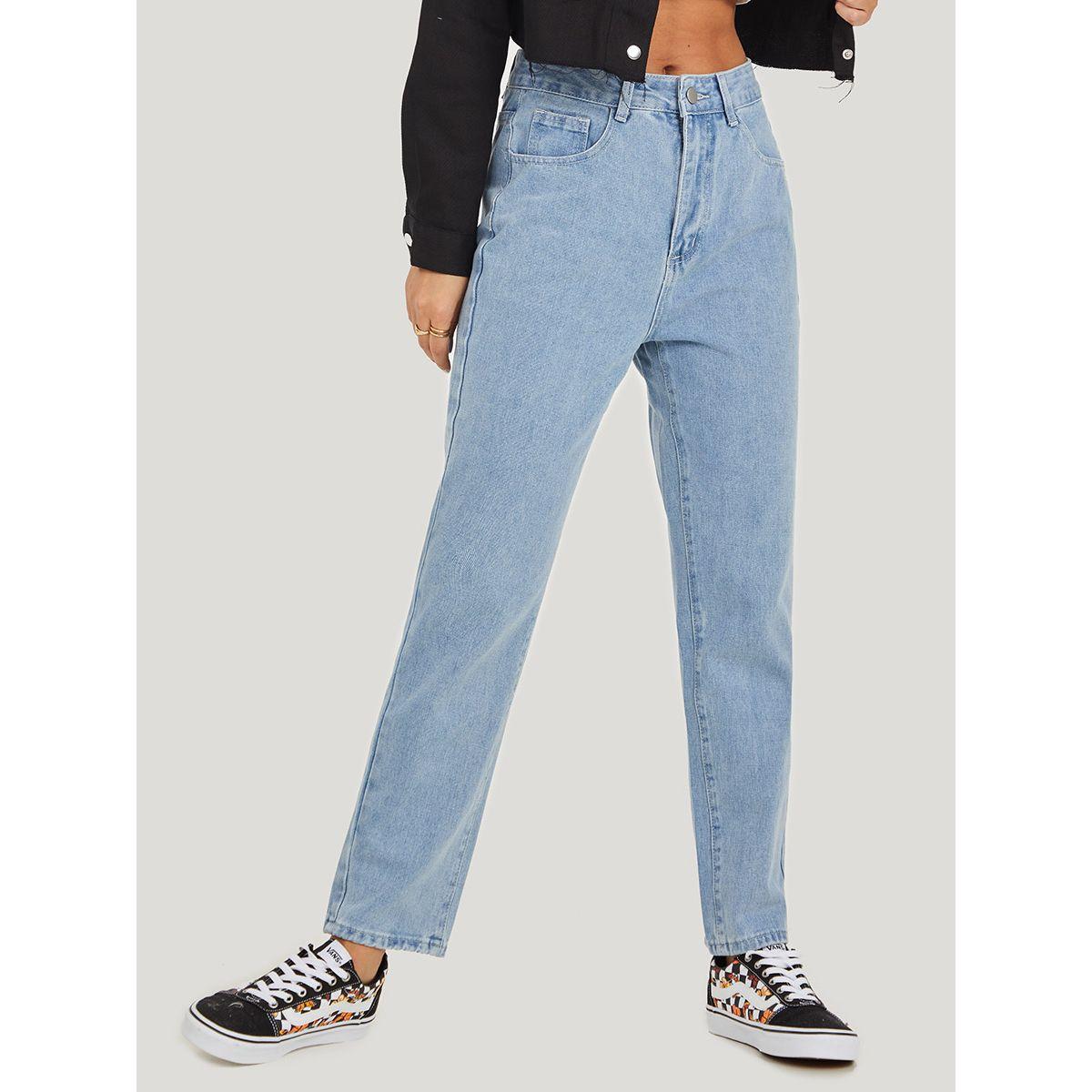 جينز موم بخصر عالي-women-clothing-bottoms-jeans-image-2