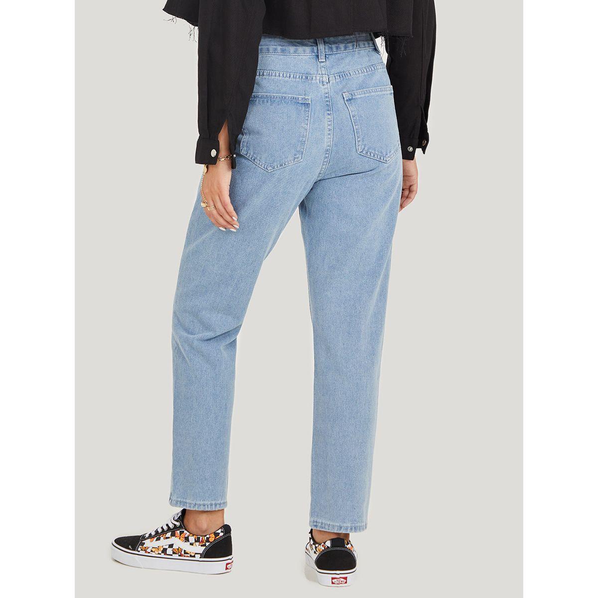 جينز موم بخصر عالي-women-clothing-bottoms-jeans-image-4