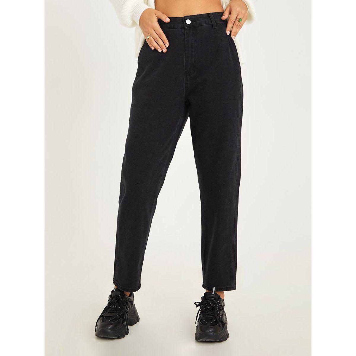 جينز سادة بخصر عالي-women-clothing-bottoms-jeans-image-1