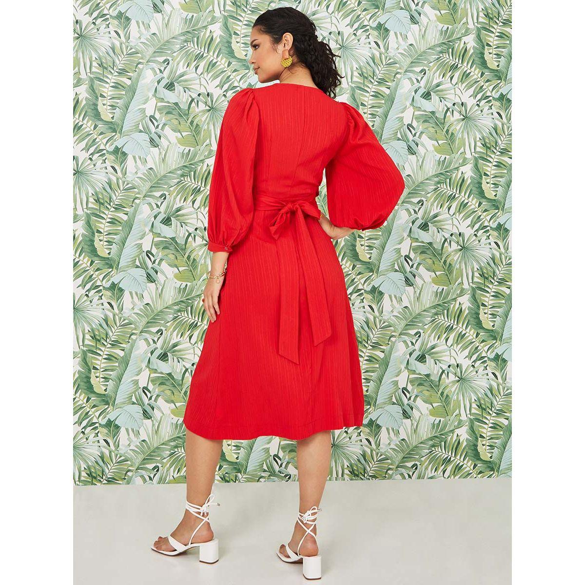 فستان ميدي بنمط لف-women-clothing-dresses-image-4