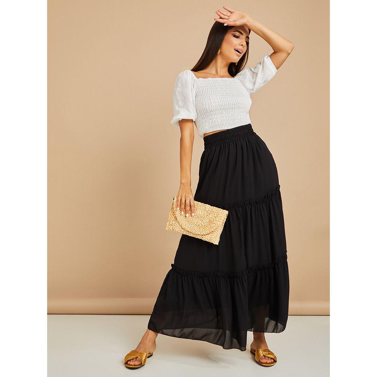 تنورة طويلة بخصر مطاطي-women-clothing-bottoms-skirts-image-2