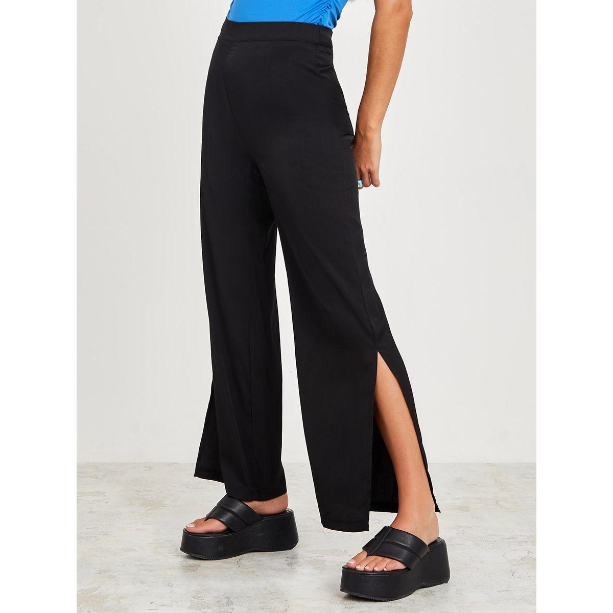 بنطال بقصة واسعة وخصر عالي-women-clothing-bottoms-trousers-image-2