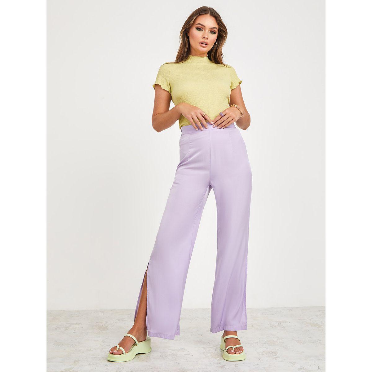 بنطال بقصة واسعة وخصر عالي-women-clothing-bottoms-trousers-image-1