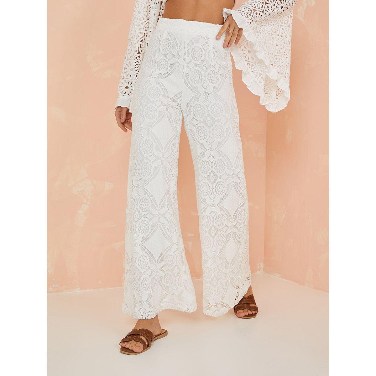 بنطال واسع بتفاصيل دانتيل-women-clothing-bottoms-trousers-image-1