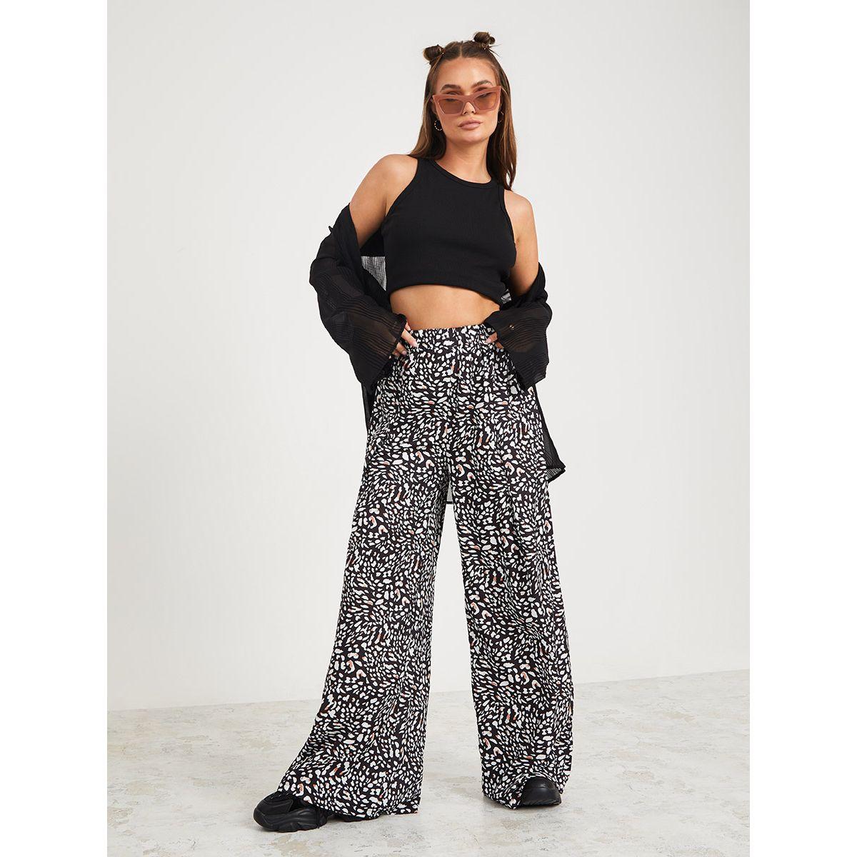 Styli Animal Print Wide Leg Trouser-women-clothing-bottoms-trousers-image-1