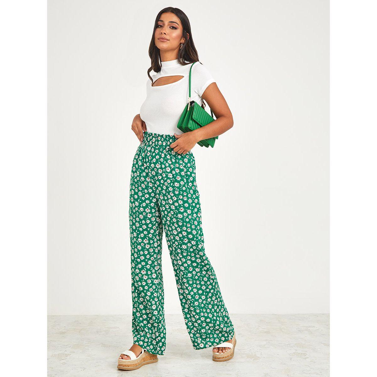Styli Floral Print Wide Leg Trouser-women-clothing-bottoms-trousers-image-1