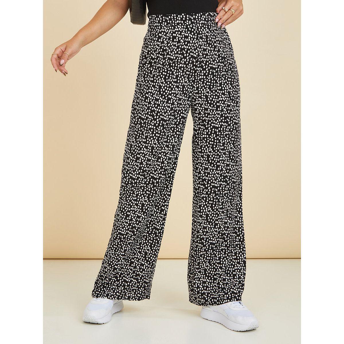 Styli Spot Ditsy Print Wide Leg Trouser -women-clothing-bottoms-trousers-image-1