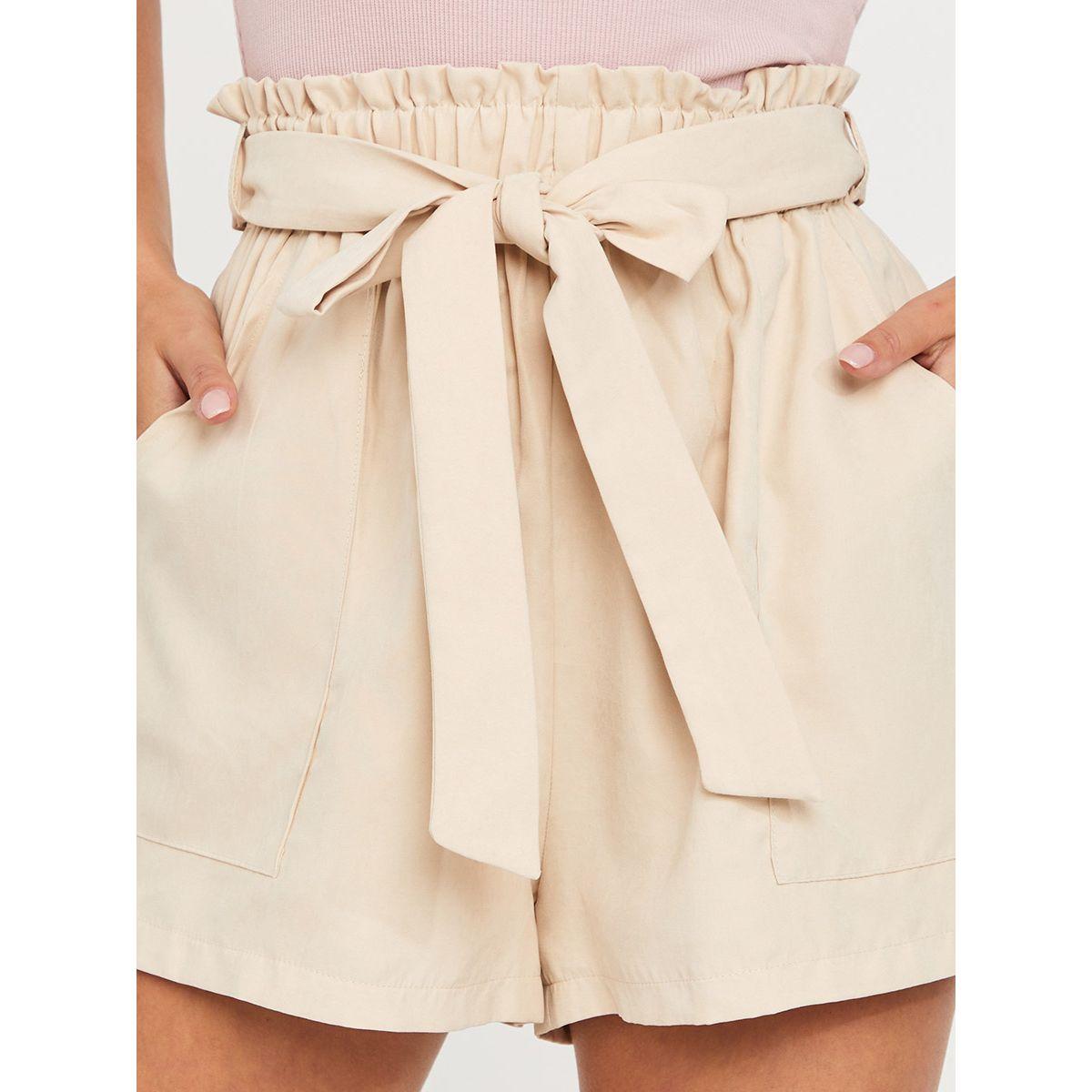 Styli Self Tie Belt Tailored Shorts-women-clothing-bottoms-shorts-image-3