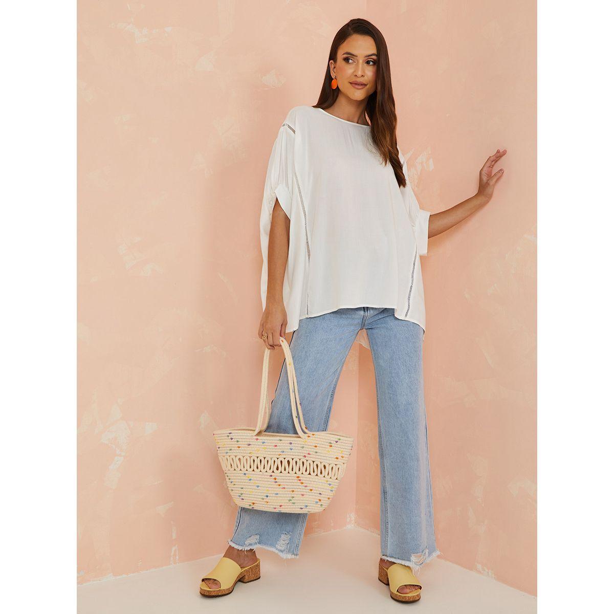 بلوزة كاجوال باكمام قصيرة-women-clothing-shirtsandblouses-blouses-image-2