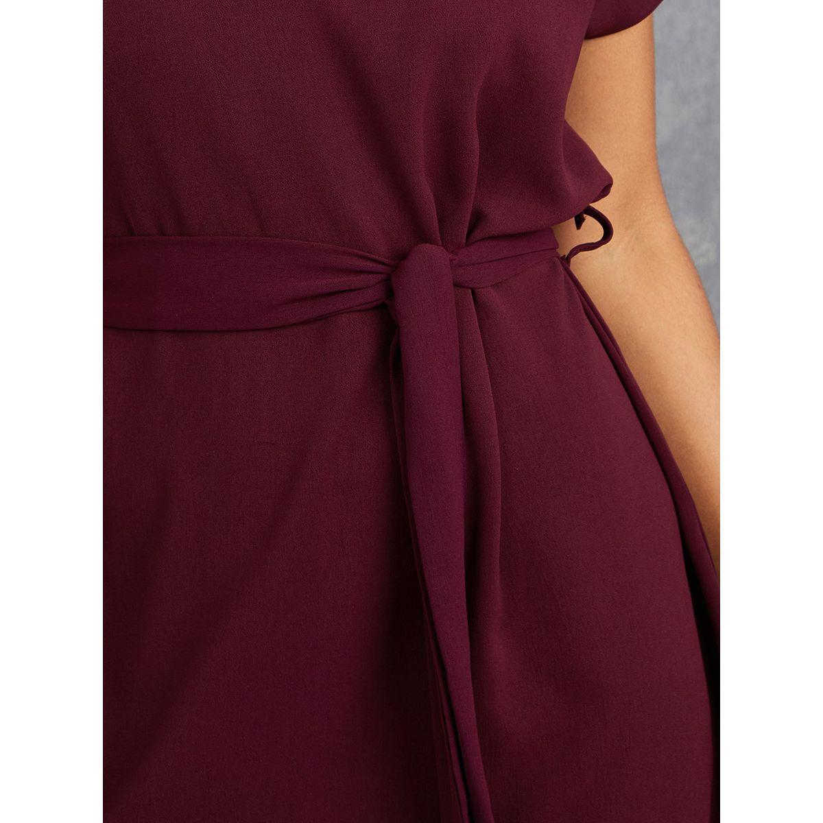 Styli Short Sleeves High-Low Hem Shirt Mini Dress-women-clothing-dresses-image-3