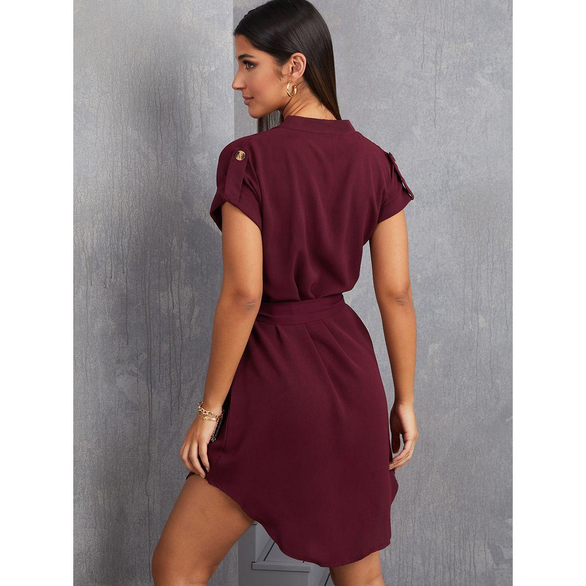 فستان قصير باكمام قصيرة-women-clothing-dresses-image-4