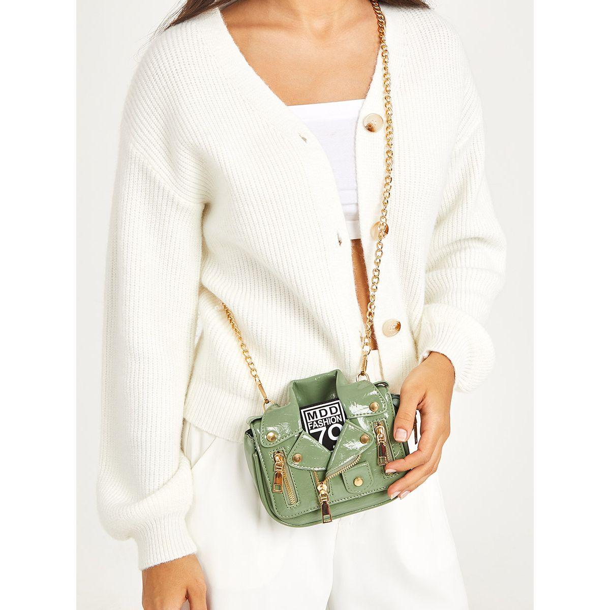 Styli Jacket Shape Novelty Crossbody Bag with Chain Strap-women-bagsandwallets-handbags-image-2