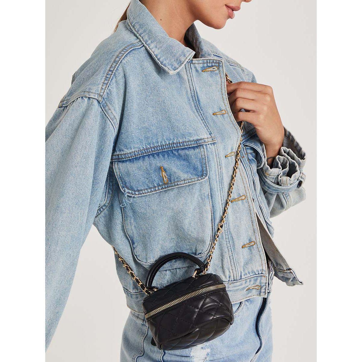 Styli Zip Around Quilted Handbag with Chain Strap-women-bagsandwallets-handbags-image-2