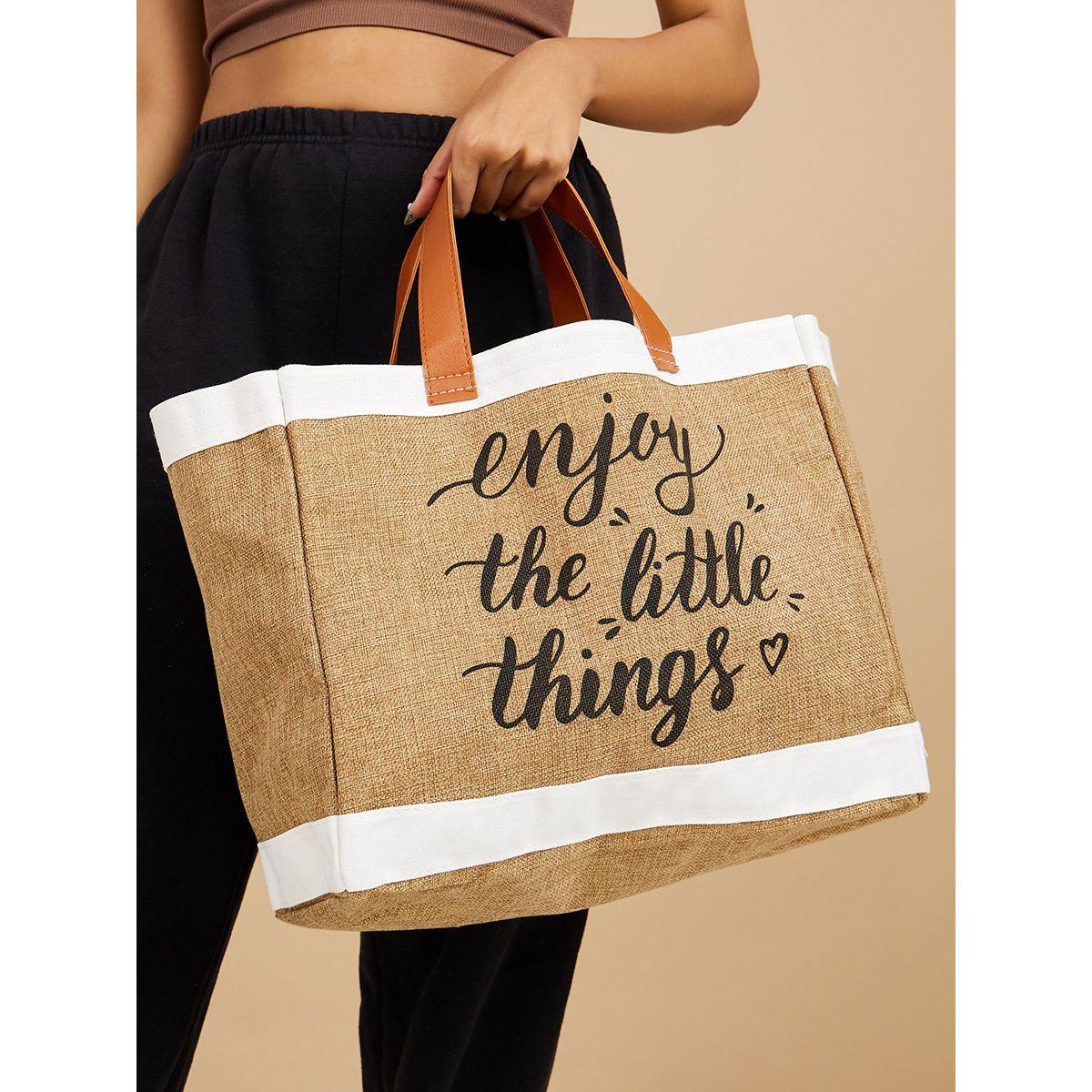 Styli Slogan Print Shopper Bag-women-bagsandwallets-handbags-image-2