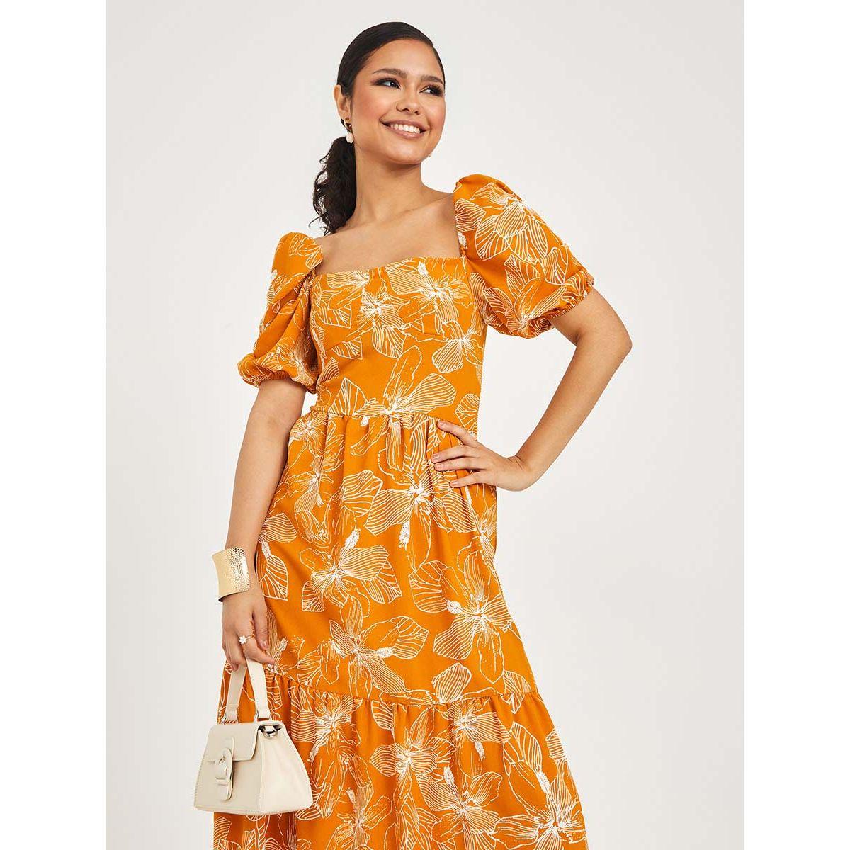فستان طويل باكمام منفوشة-women-clothing-dresses-image-2