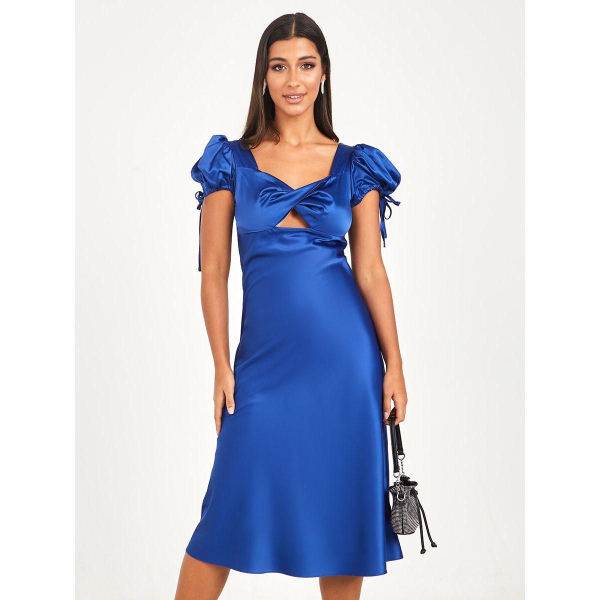 فستان ميدي ساتان مزين بفتحات-women-clothing-dresses-image-1
