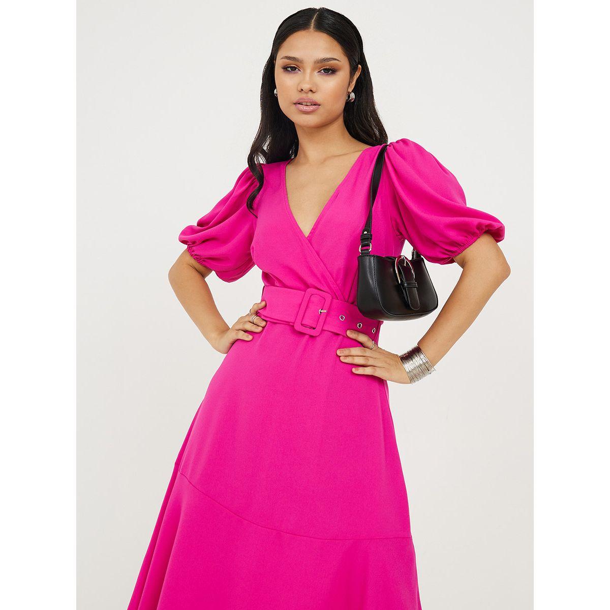 فستان ميدي بنمط لف-women-clothing-dresses-image-2