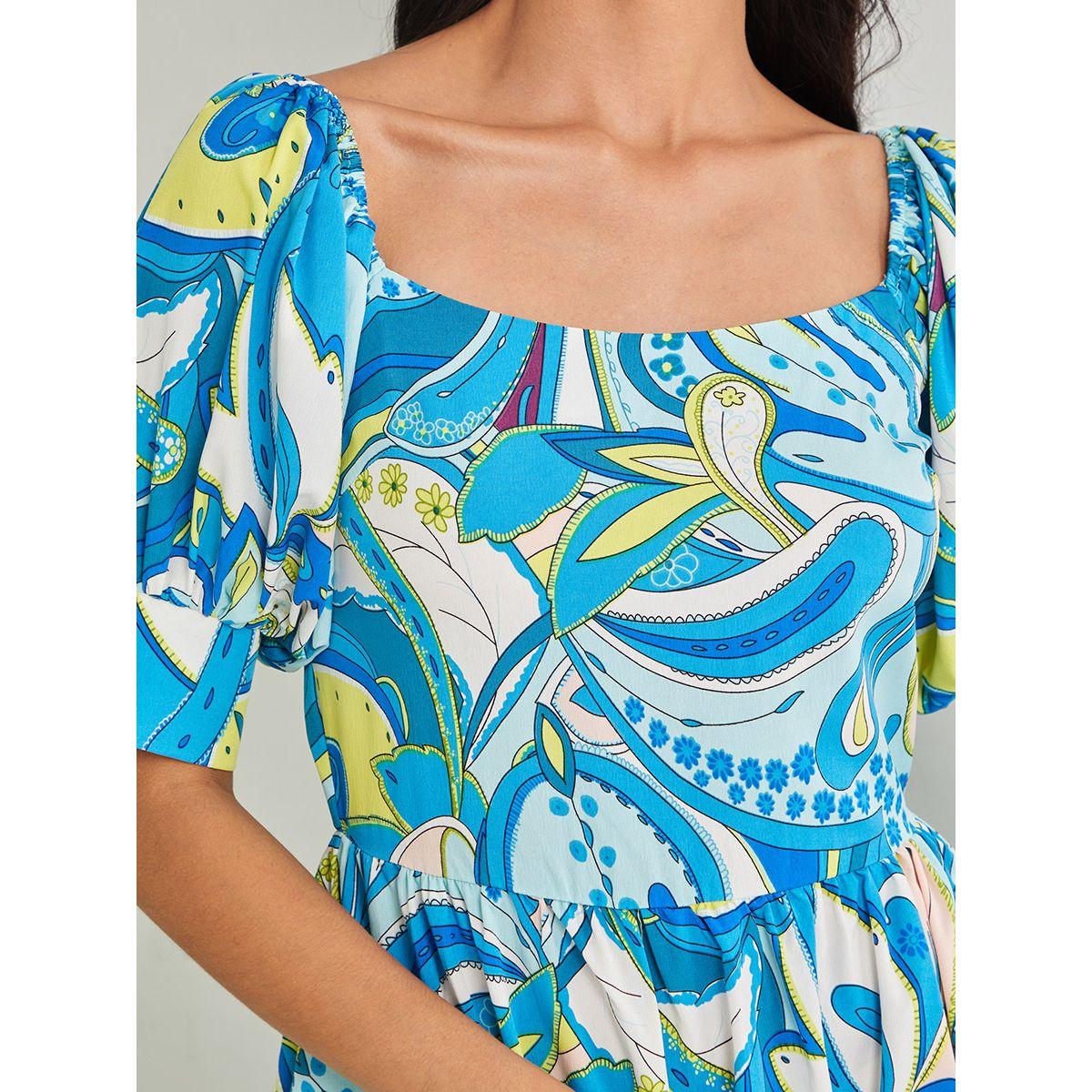 فستان ميدي باكمام منفوشة-women-clothing-dresses-image-3