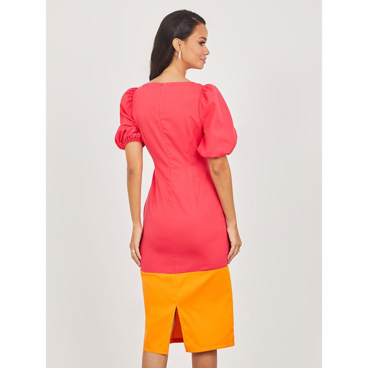 فستان ميدي بنمط كتل الالوان-women-clothing-dresses-image-4