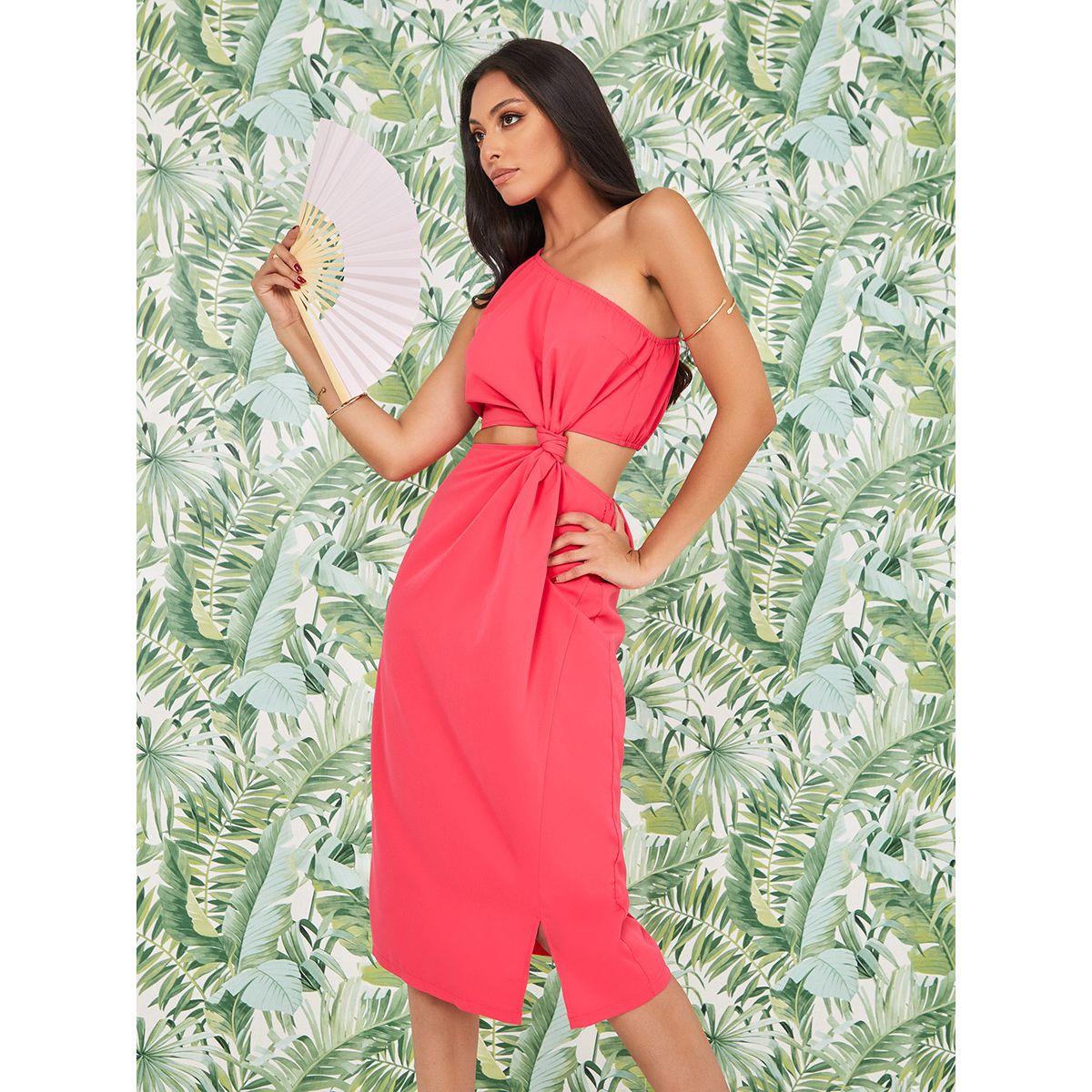 فستان طويل بكتف واحد-women-clothing-dresses-image-1