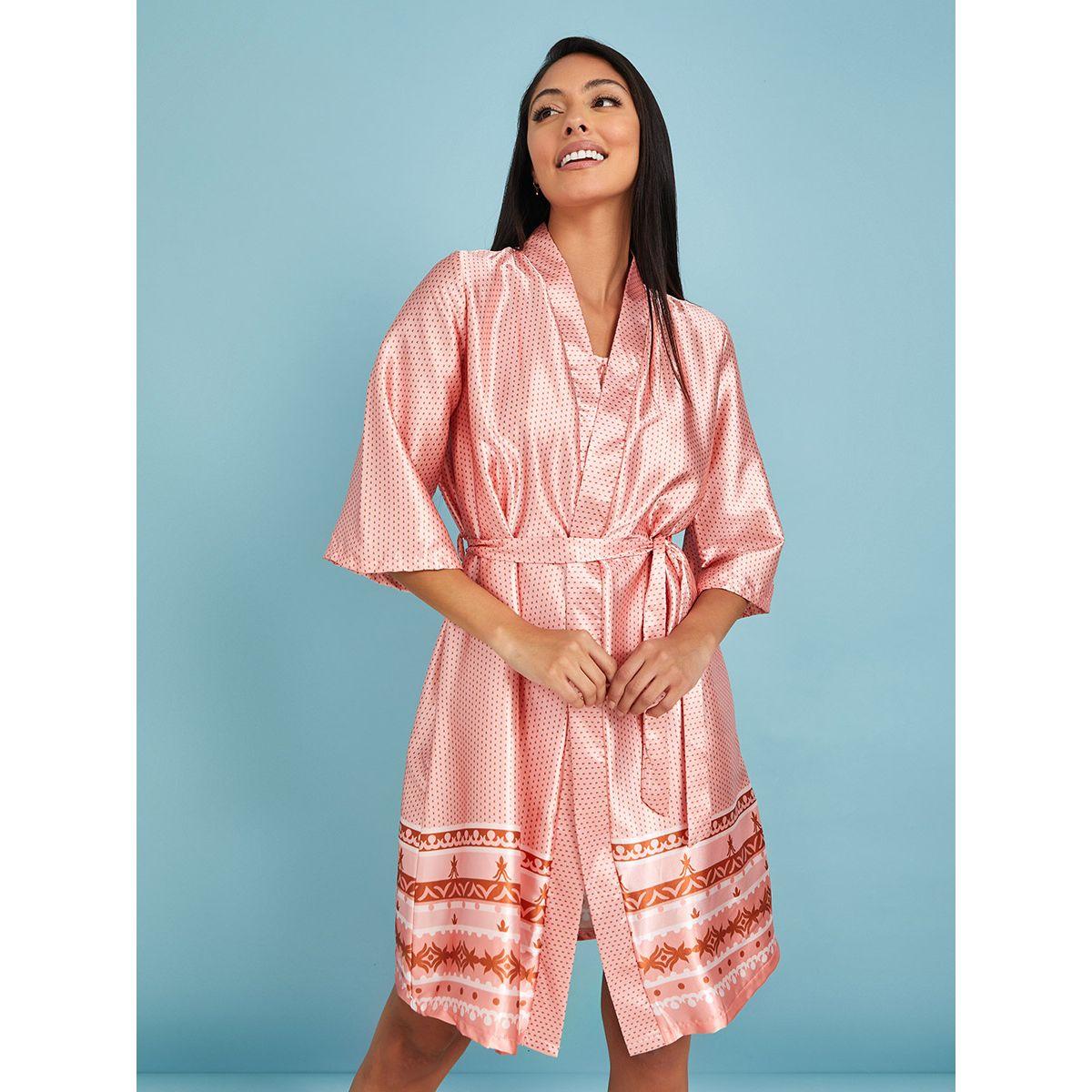 طقم من 2 ( روب + بلوزة )-women-clothing-nightwear-robes-image-4