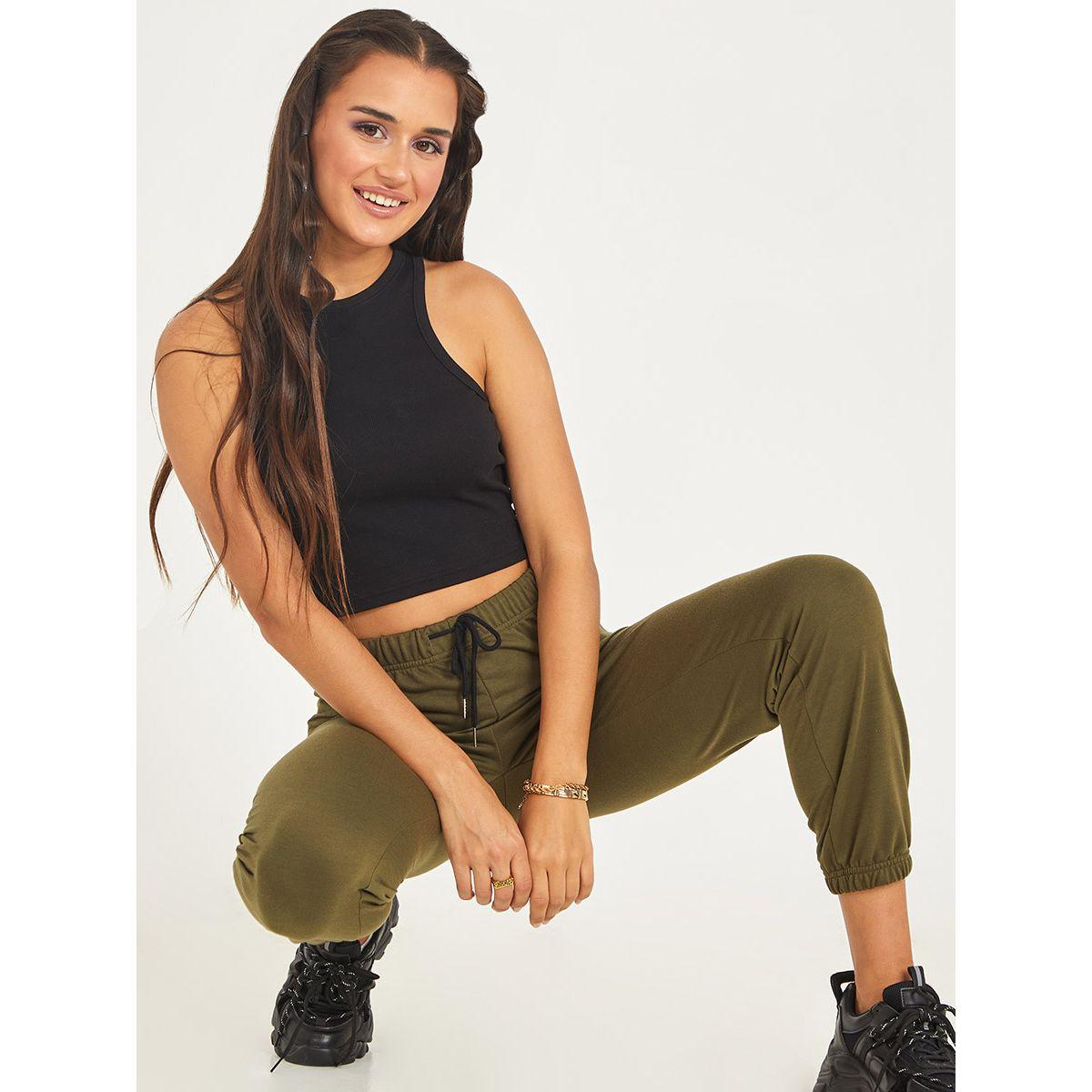 جوغر برباط خصر واساور-women-clothing-bottoms-joggers-image-1