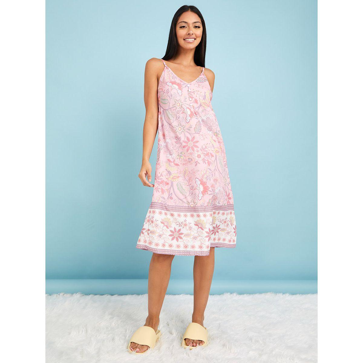 قميص نوم ميدي مطبع بزهور-women-clothing-nightwear-nighties-image-2