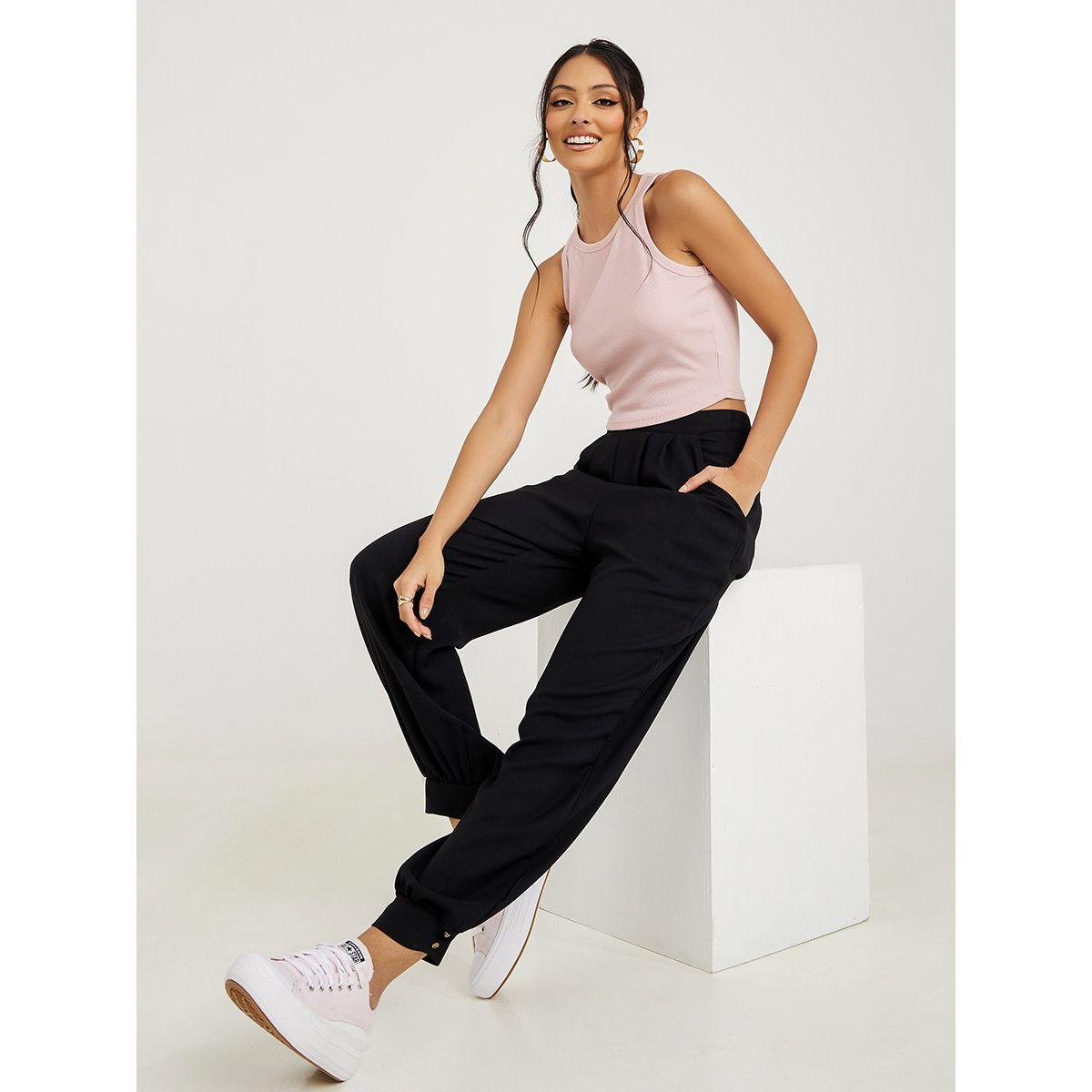 Styli Elasticated Waistband Relaxed Fit Cuffed Jogger-women-clothing-bottoms-joggers-image-1