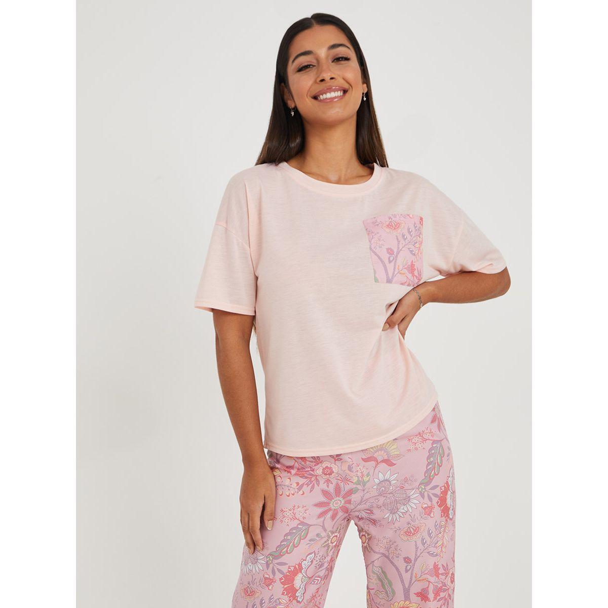 طقم بيجاما من ( بنطال + تيشيرت )-women-clothing-nightwear-pyjamas-longsets-image-3