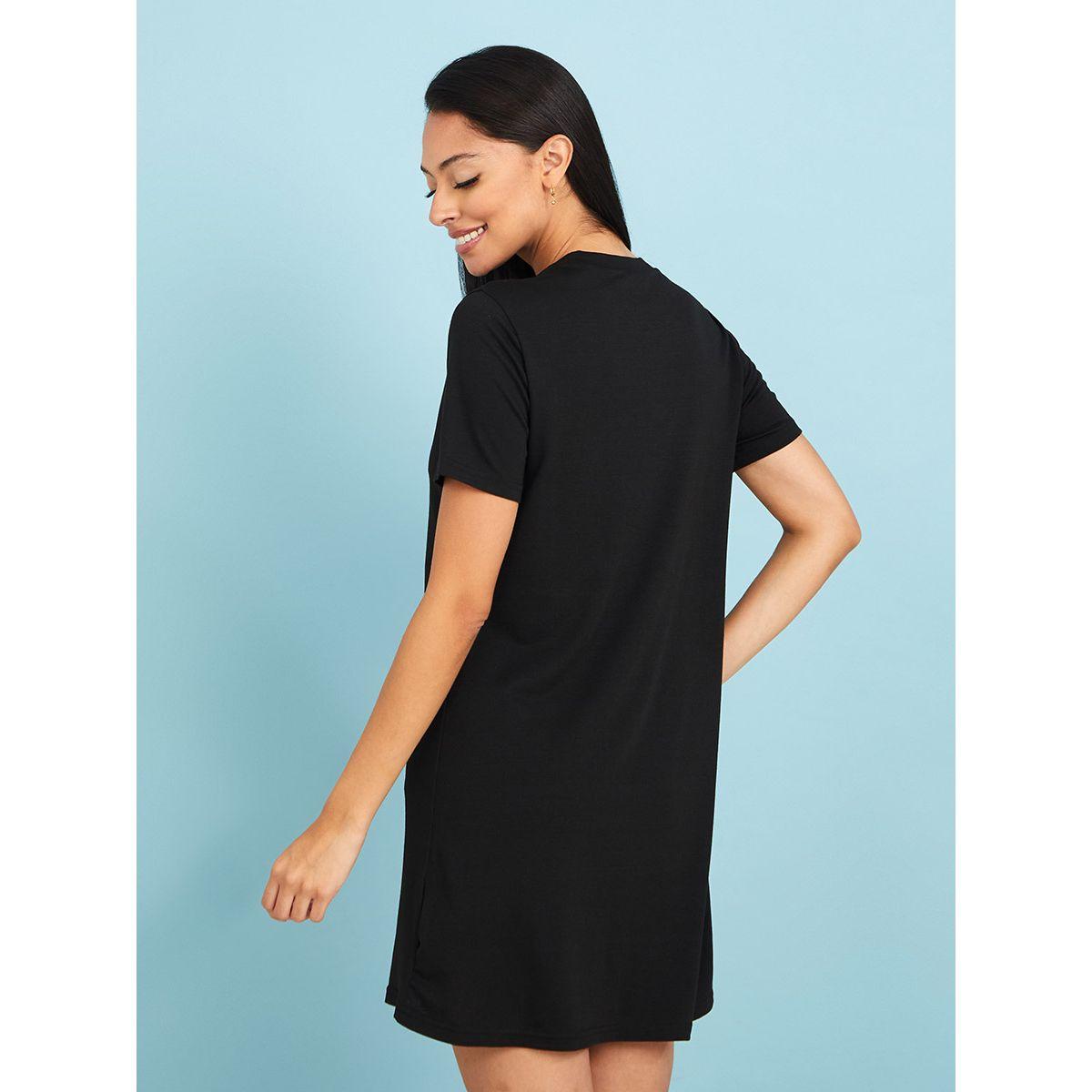 قميص نوم قصير مطبع بكتابة-women-clothing-nightwear-nighties-image-4