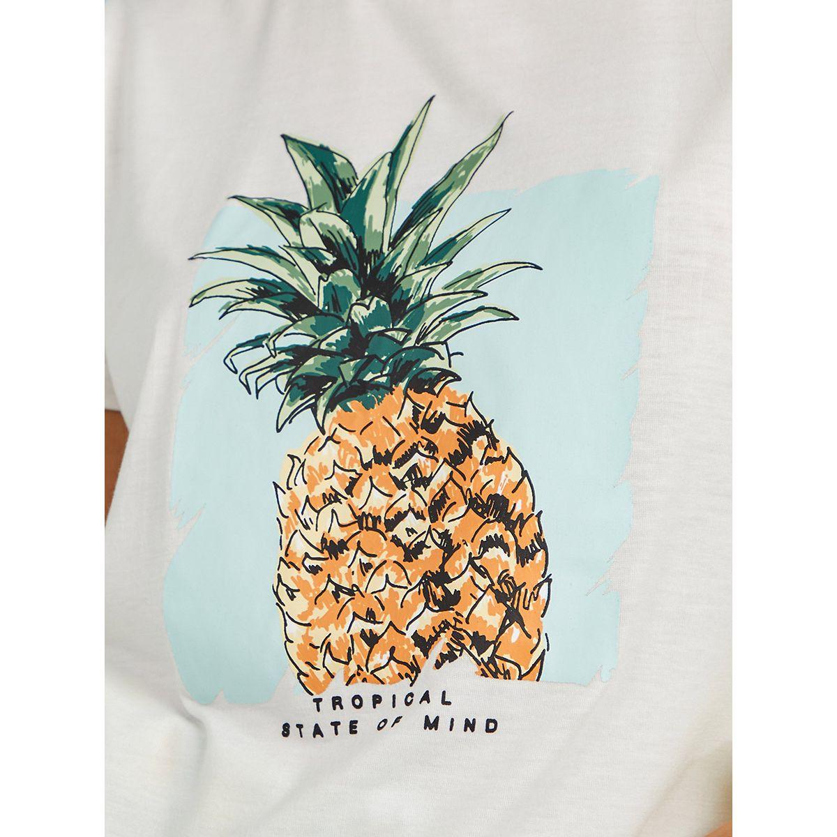 Styli Unwind Pineapple Graphic T-shirt and AOP Pyjama Set-women-clothing-nightwear-pyjamas-longsets-image-4