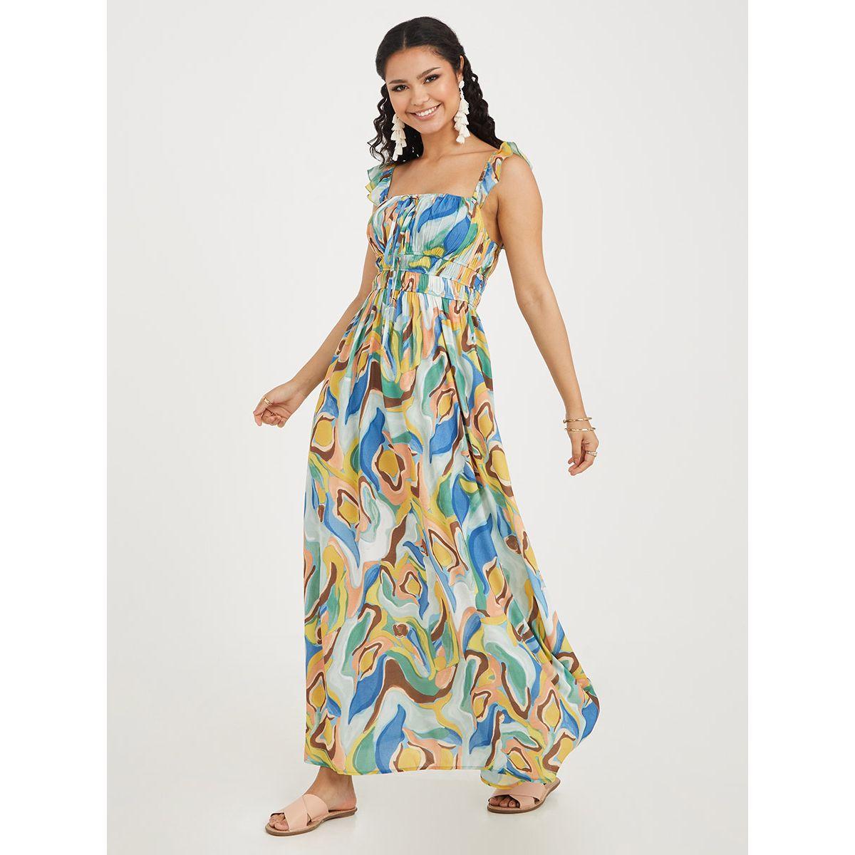 Styli Strappy Abstract Print A-Line Maxi Dress-women-clothing-dresses-image-1