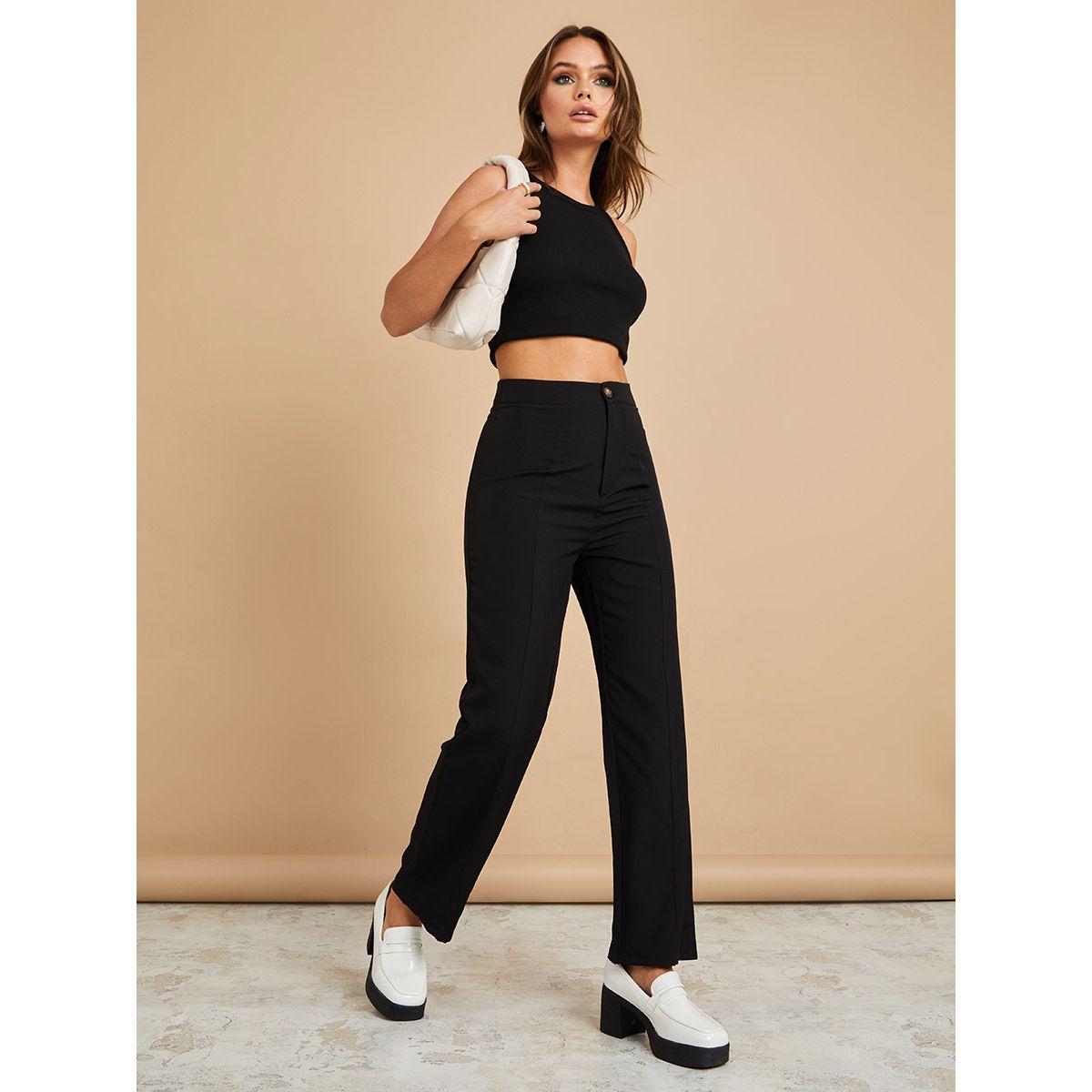 Styli High Rise Straight Leg Trouser-women-clothing-bottoms-trousers-image-2