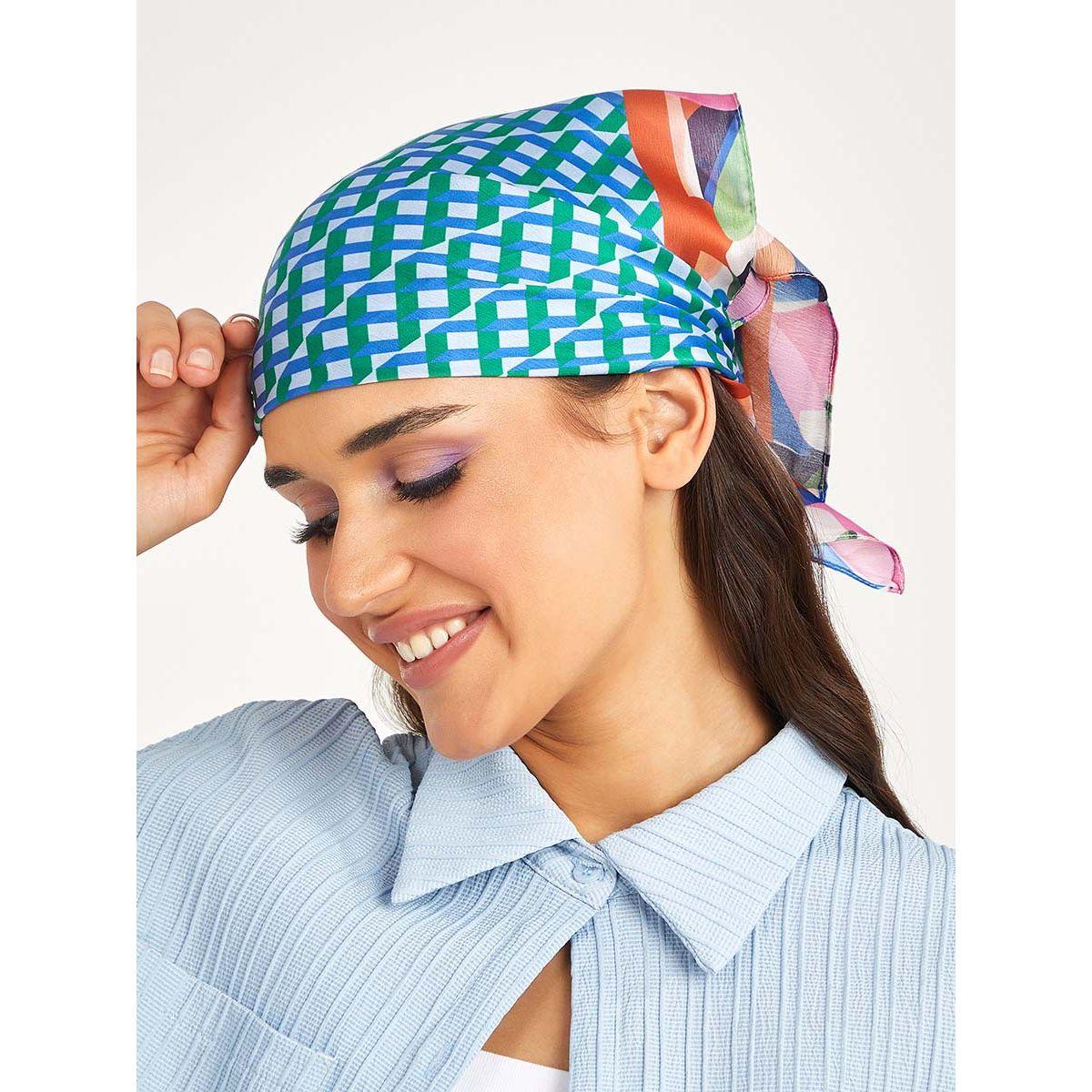 Styli Geo Print Scarf-women-winterwear-scarves-image-2