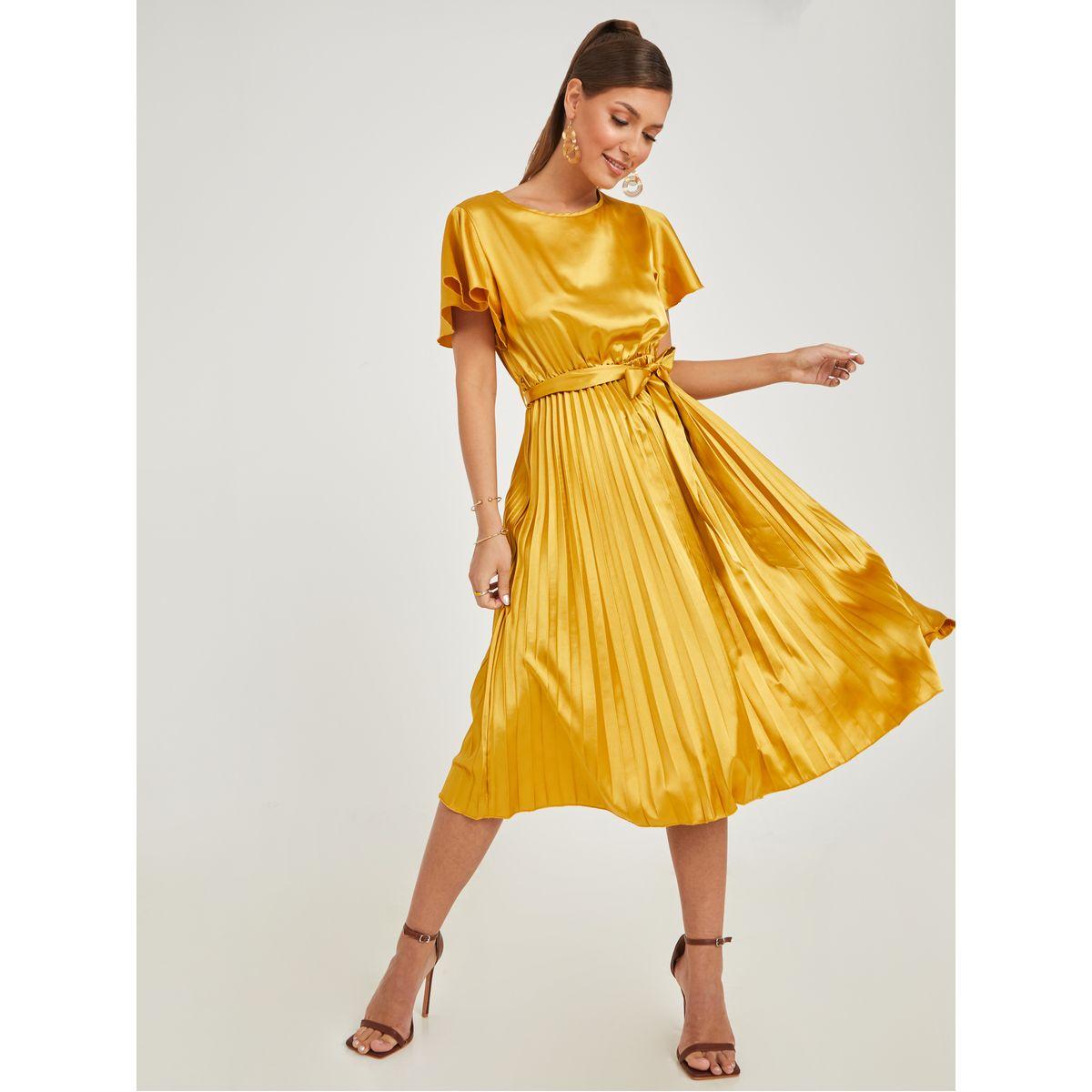 فستان ميدي باكمام قصيرة-women-clothing-dresses-image-1