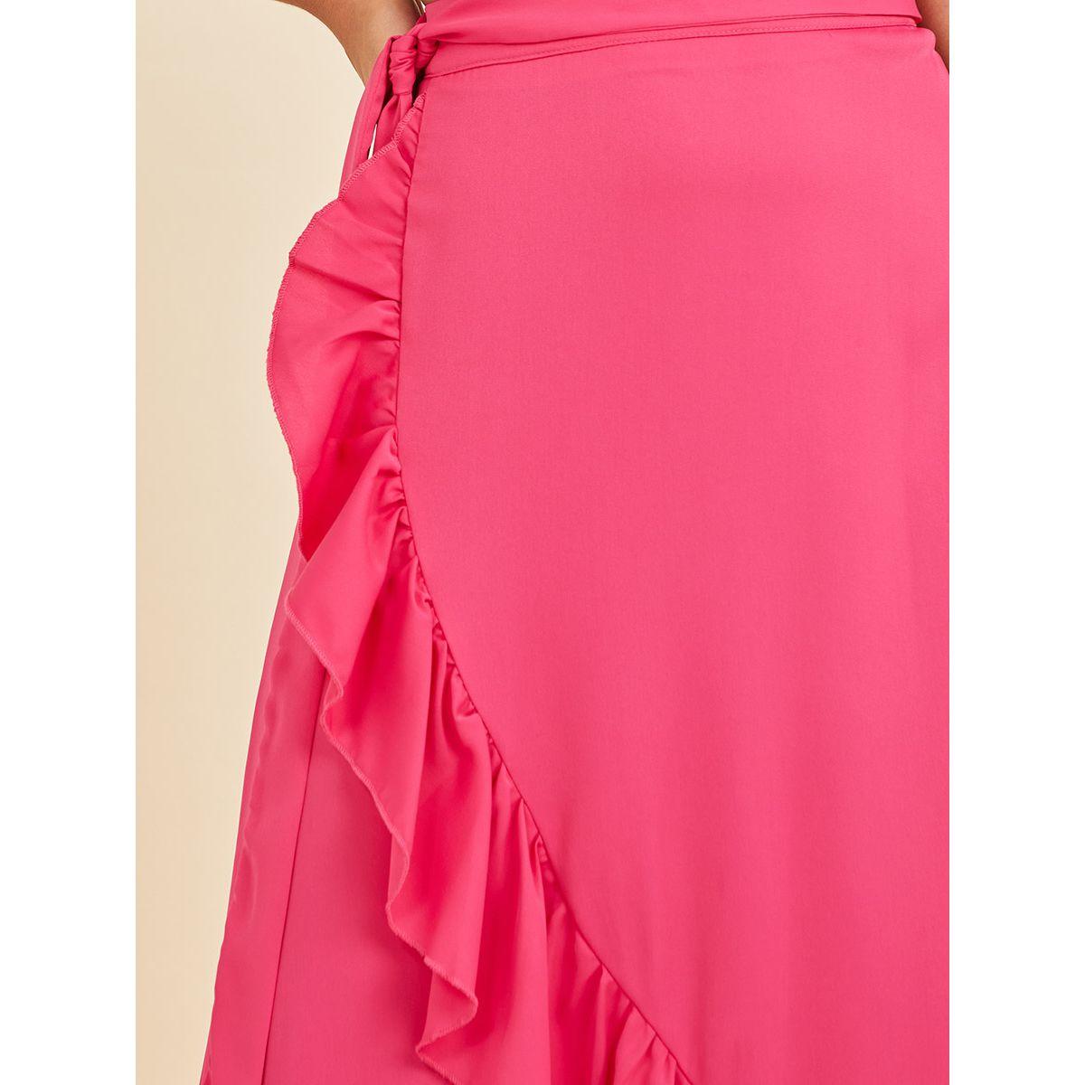 طقم منسق من ( تنورة طويلة + بلوزة قصيرة )-women-clothing-coordsets-image-4